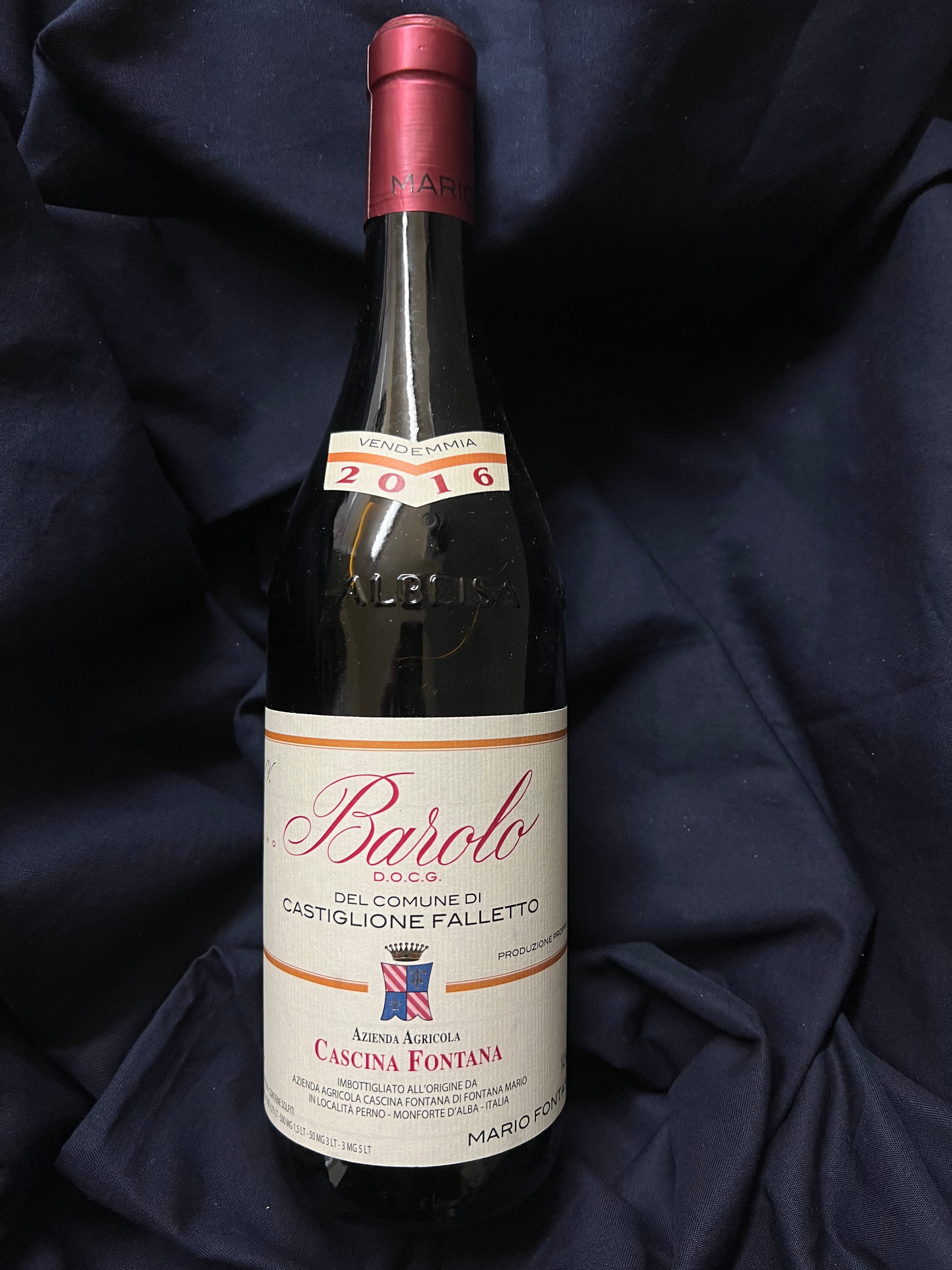 Cascina Fontana “Barolo 2016 “comune di Castiglione falletto